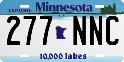 MN license plate 277NNC