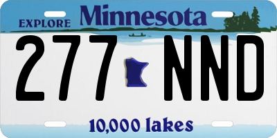 MN license plate 277NND