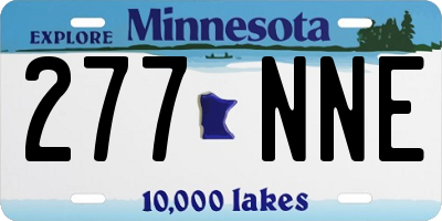 MN license plate 277NNE