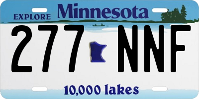 MN license plate 277NNF