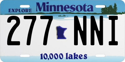 MN license plate 277NNI