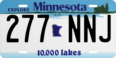 MN license plate 277NNJ