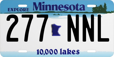 MN license plate 277NNL