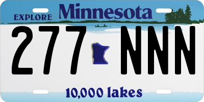MN license plate 277NNN