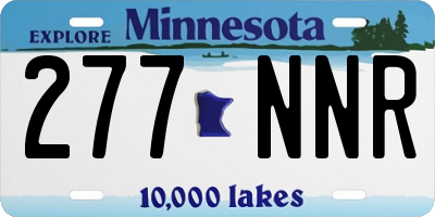 MN license plate 277NNR