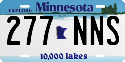 MN license plate 277NNS