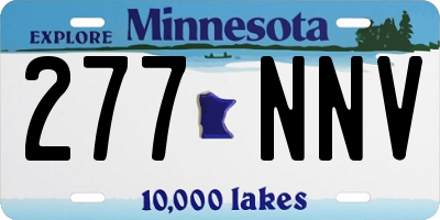 MN license plate 277NNV