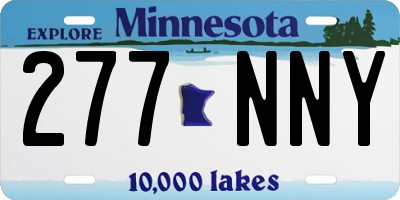 MN license plate 277NNY