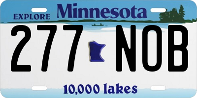 MN license plate 277NOB