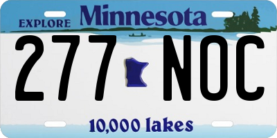 MN license plate 277NOC