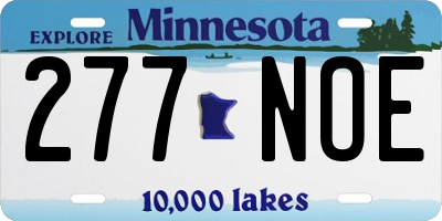 MN license plate 277NOE