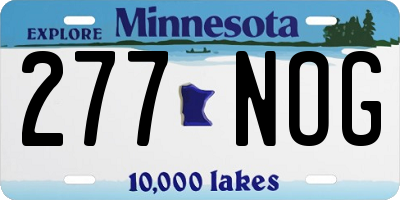 MN license plate 277NOG
