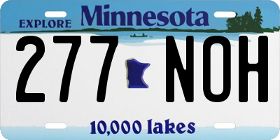 MN license plate 277NOH