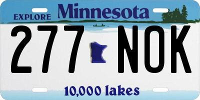 MN license plate 277NOK
