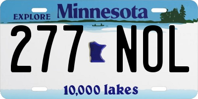 MN license plate 277NOL