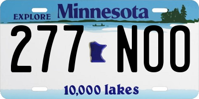 MN license plate 277NOO