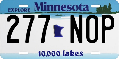 MN license plate 277NOP