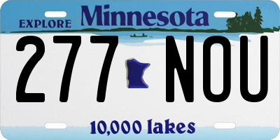 MN license plate 277NOU