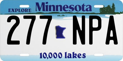 MN license plate 277NPA