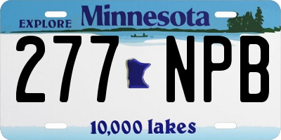 MN license plate 277NPB