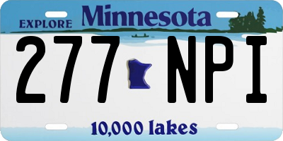 MN license plate 277NPI