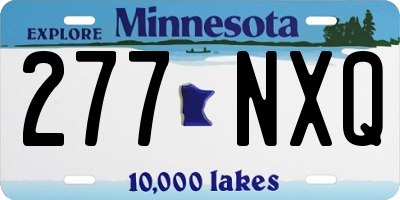 MN license plate 277NXQ