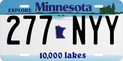 MN license plate 277NYY