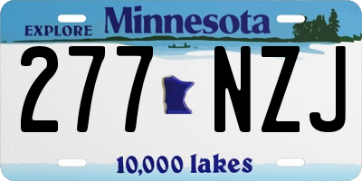 MN license plate 277NZJ