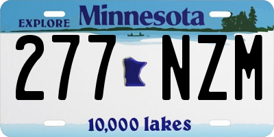 MN license plate 277NZM