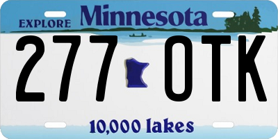MN license plate 277OTK