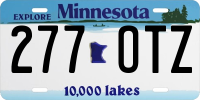 MN license plate 277OTZ