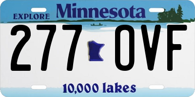 MN license plate 277OVF