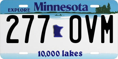 MN license plate 277OVM