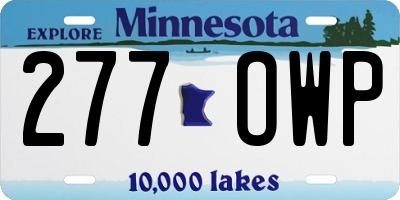 MN license plate 277OWP