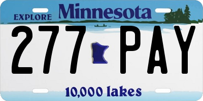 MN license plate 277PAY