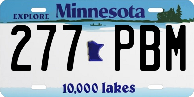 MN license plate 277PBM