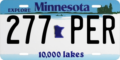 MN license plate 277PER