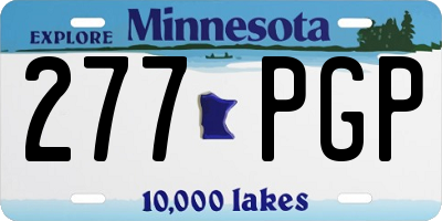 MN license plate 277PGP