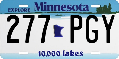 MN license plate 277PGY