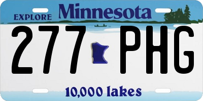 MN license plate 277PHG