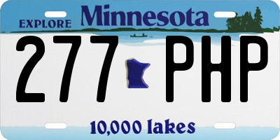 MN license plate 277PHP