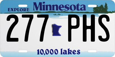 MN license plate 277PHS