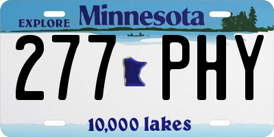 MN license plate 277PHY