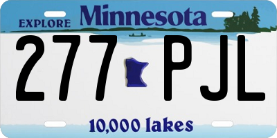 MN license plate 277PJL