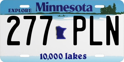 MN license plate 277PLN