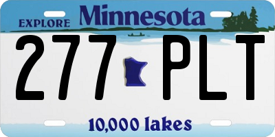 MN license plate 277PLT
