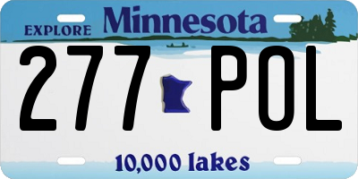 MN license plate 277POL