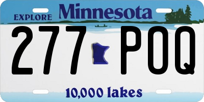 MN license plate 277POQ