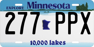 MN license plate 277PPX