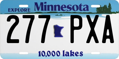 MN license plate 277PXA